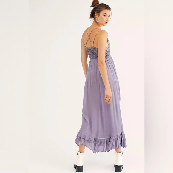 Free People Adella Maxi Dress purple size Medium - Picture 8 of 10